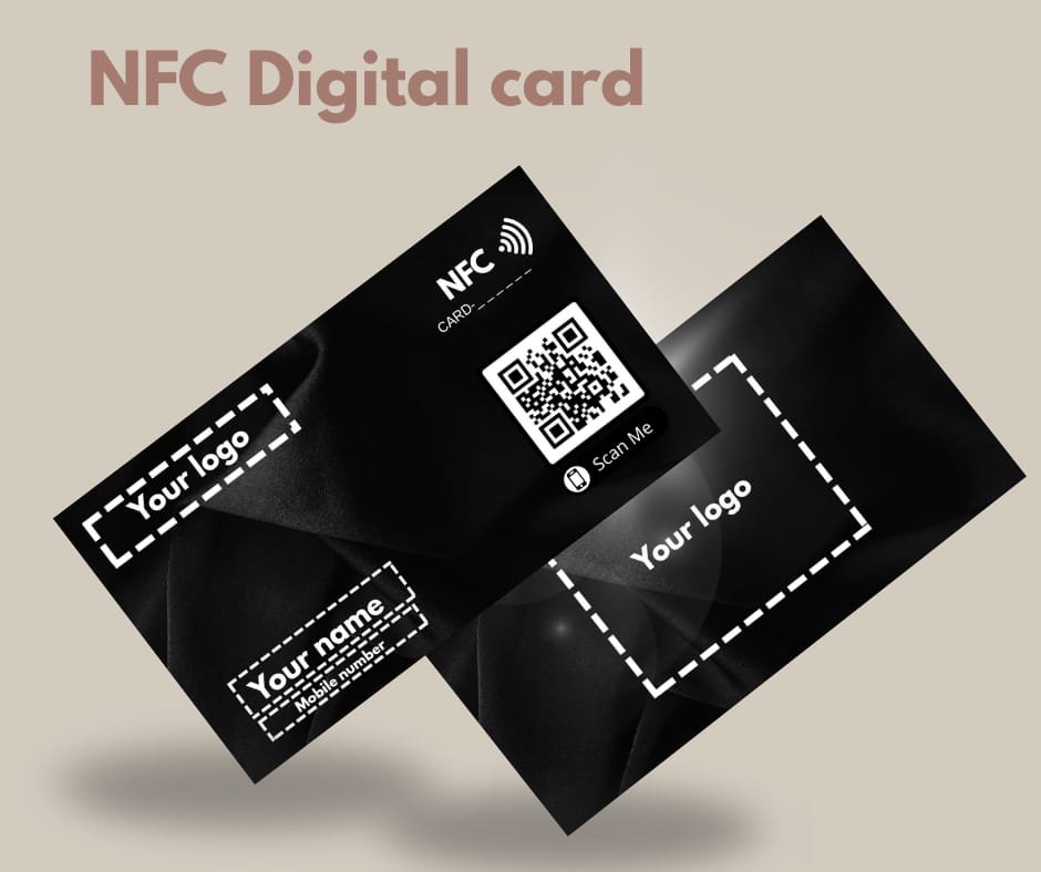 Black NFC Digital Visiting Card
