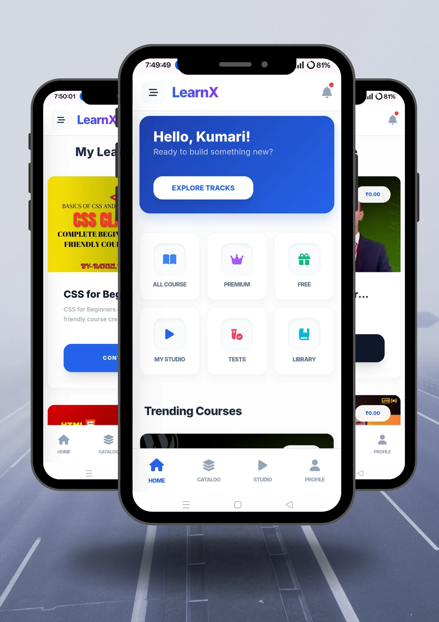 LearnX – Android E-Learning App (Kotlin + Java Development)